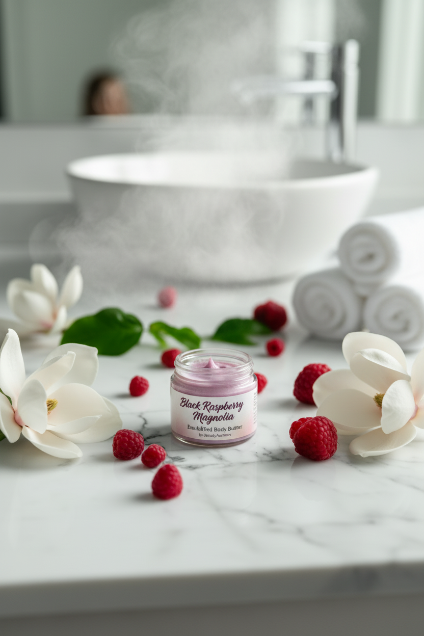 Black Raspberry Magnolia emulsified Body Butter